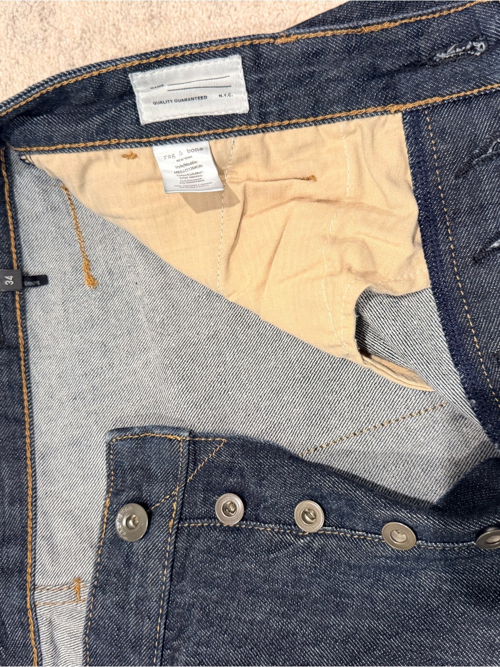 rag & bone Navy Straight-Leg Men's Jeans